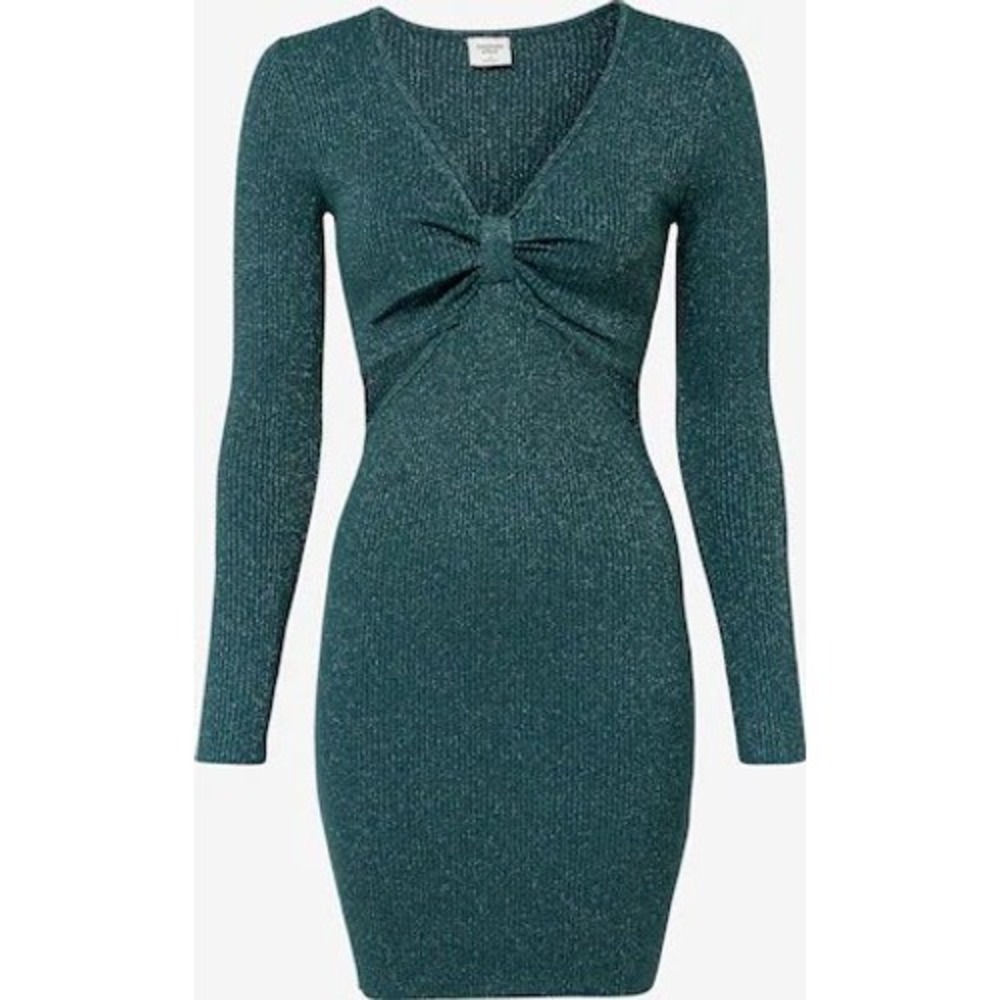 Abercrombie & Fitch Long Sleeved Knot Front Mini‎ Dress- S EUC